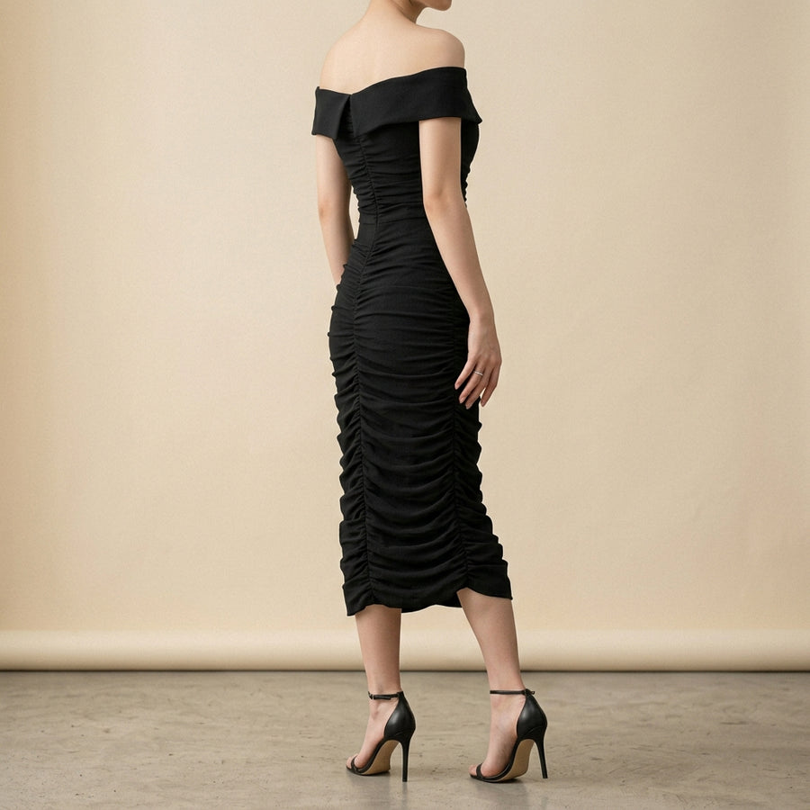 The Noa Off-Shoulder Midi