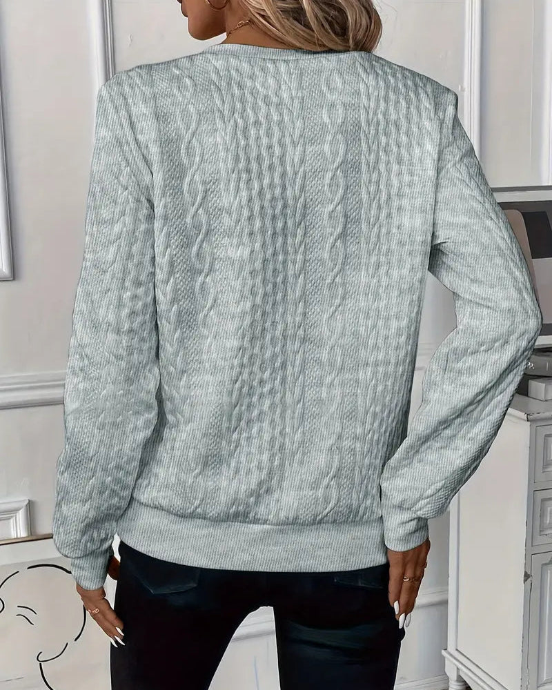 Sandrine | Women's Textured Quarter-Zip Sweater – Zip Collar Knit