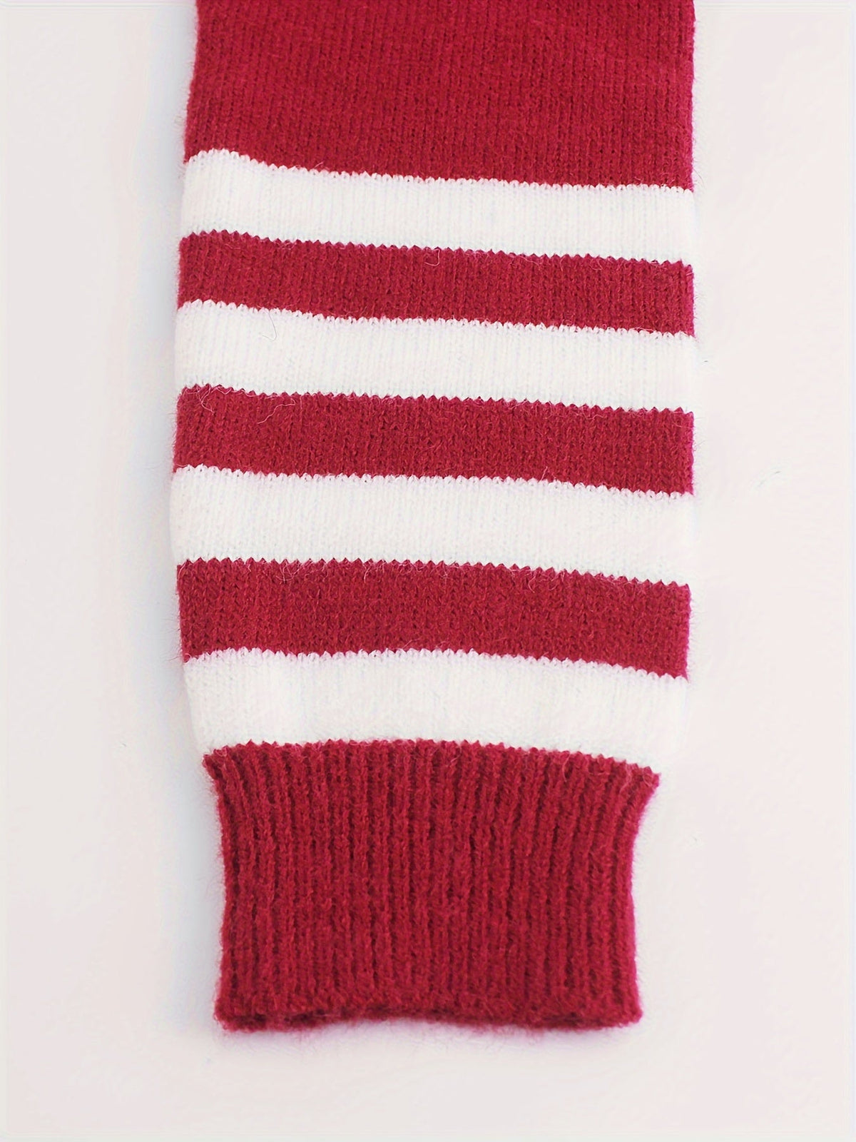 Cynthia | Women's Ribbed Knit Sweater – Striped Cuff Detail
