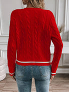 Gloria | Women's Cable Knit Buttoned Cardigan – Classic Fit
