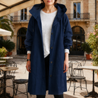 Adelaide – Women's Hooded Water-Repellent Trench Coat – Belted, Nine Colors