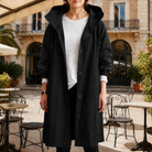 Adelaide – Women's Hooded Water-Repellent Trench Coat – Belted, Nine Colors