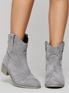 Alice | Women's Knee High Western Boots – Pull-On Cowgirl Boots for Fall – Gray