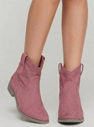 Alice | Women's Knee High Western Boots – Pull-On Cowgirl Boots for Fall – Purple-Pink