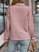 Arden | Women's Half-Zip Knit Sweater – Stand Collar Long Sleeve Pullover