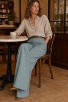 Astrid | Women's High-Waisted Wide-Leg Pants – Full Length Tailored Dress Pants
