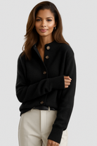 Sofia | Women's Collared Button Cardigan – Soft Knit