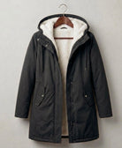 Briar | Women's Fleece-Lined Hooded Parka – Water-Resistant, Mid-Thigh Length – Black