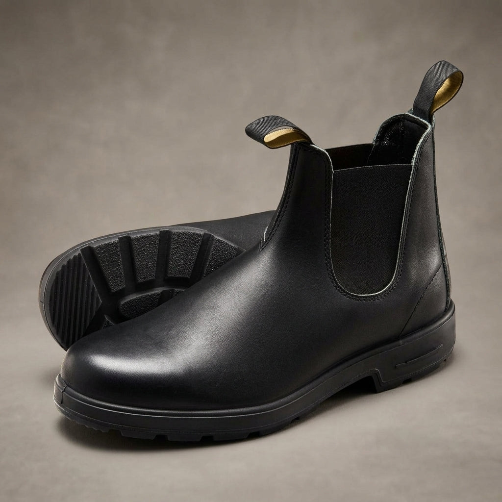 Charlotte – Women's Chelsea Ankle Boots – Vegan Leather-Look with Elastic Sides