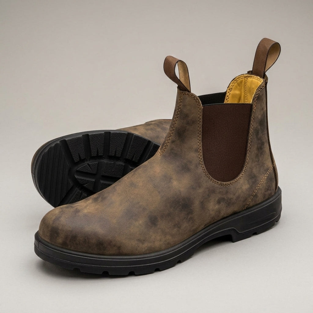 Charlotte – Women's Chelsea Ankle Boots – Vegan Leather-Look with Elastic Sides