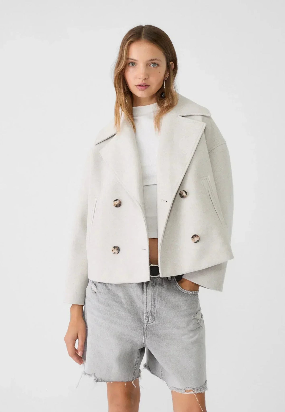 Coralie | Women's Short Double-Breasted Jacket – Wool-Blend Feel, Tailored Cut