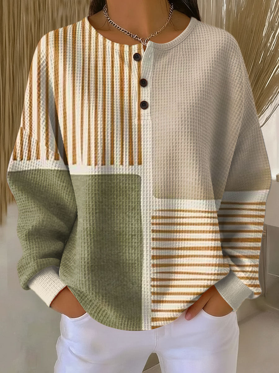 Benevolux | Women's Chunky Waffle Knit Sweater – Soft Brushed Interior