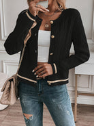 Gloria | Women's Cable Knit Buttoned Cardigan – Classic Fit