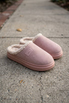 Dina | Women's Fluffy House Slippers – Plush Slip-On with Non-Slip Sole – Pink