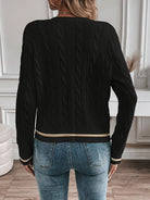 Gloria | Women's Cable Knit Buttoned Cardigan – Classic Fit