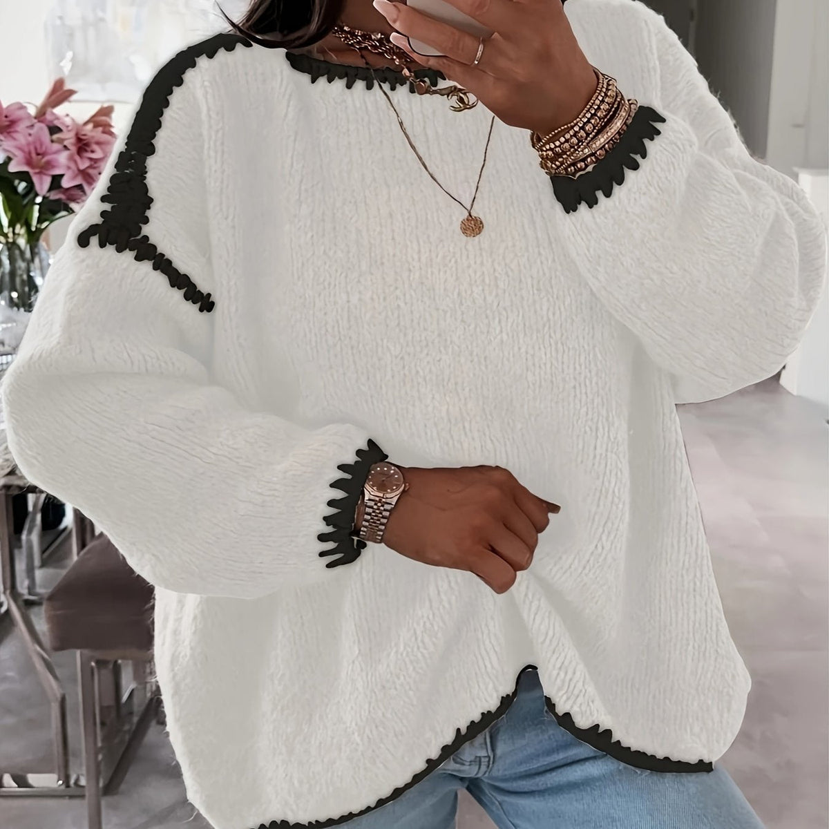 Adaline | Women's Relaxed Boat Neck Sweater – Soft Knit