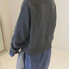 Uma | Women's Button-Front Knit Cardigan – Ribbed Trim