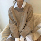 Uma | Women's Button-Front Knit Cardigan – Ribbed Trim