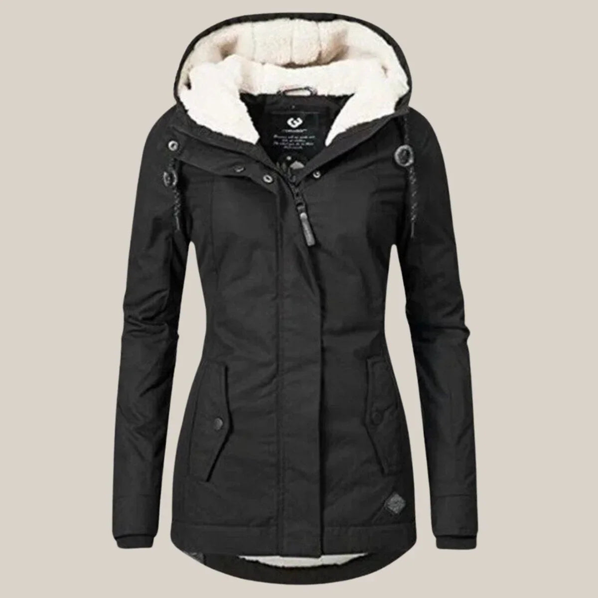 Elsie | Women's Sherpa Lined Quilted Jacket with Hood – Warm Winter Coat