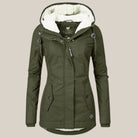 Elsie | Women's Sherpa Lined Quilted Jacket with Hood – Warm Winter Coat