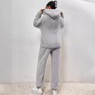 Fern | Women's Fleece Hoodie and Jogger Set – Soft Textured Lounge Set