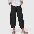 Georgia – Women's Printed Wide-Leg Pants – Elastic Waist, Vintage-Inspired Pattern