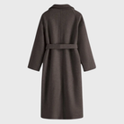 Gillian | Women's Wool-Blend Belted Wrap Coat – Wide Lapels, Longline, Relaxed Fit