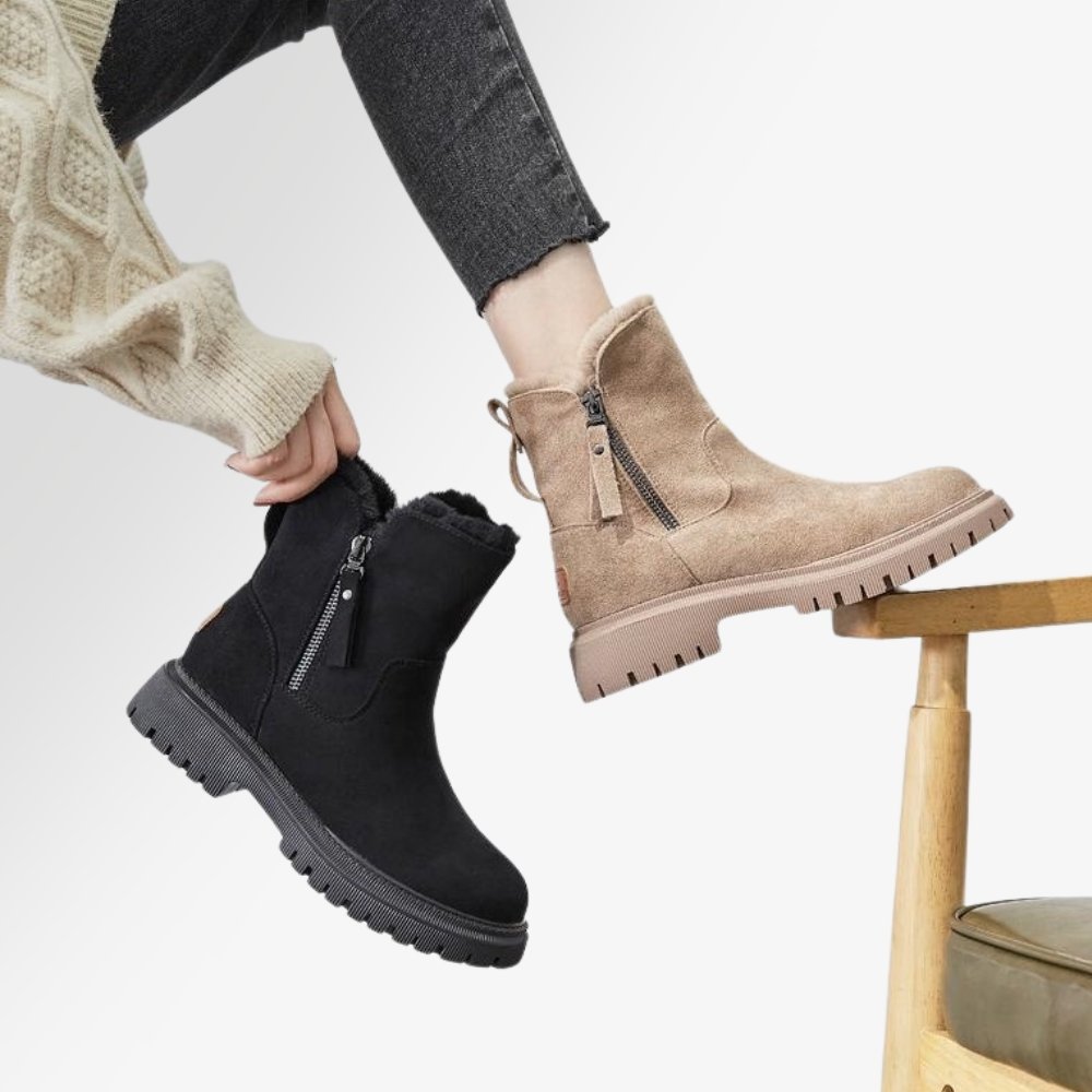 Greta | Women's Fleece Lined Winter Boots – Water-Resistant, Anti-Slip Sole