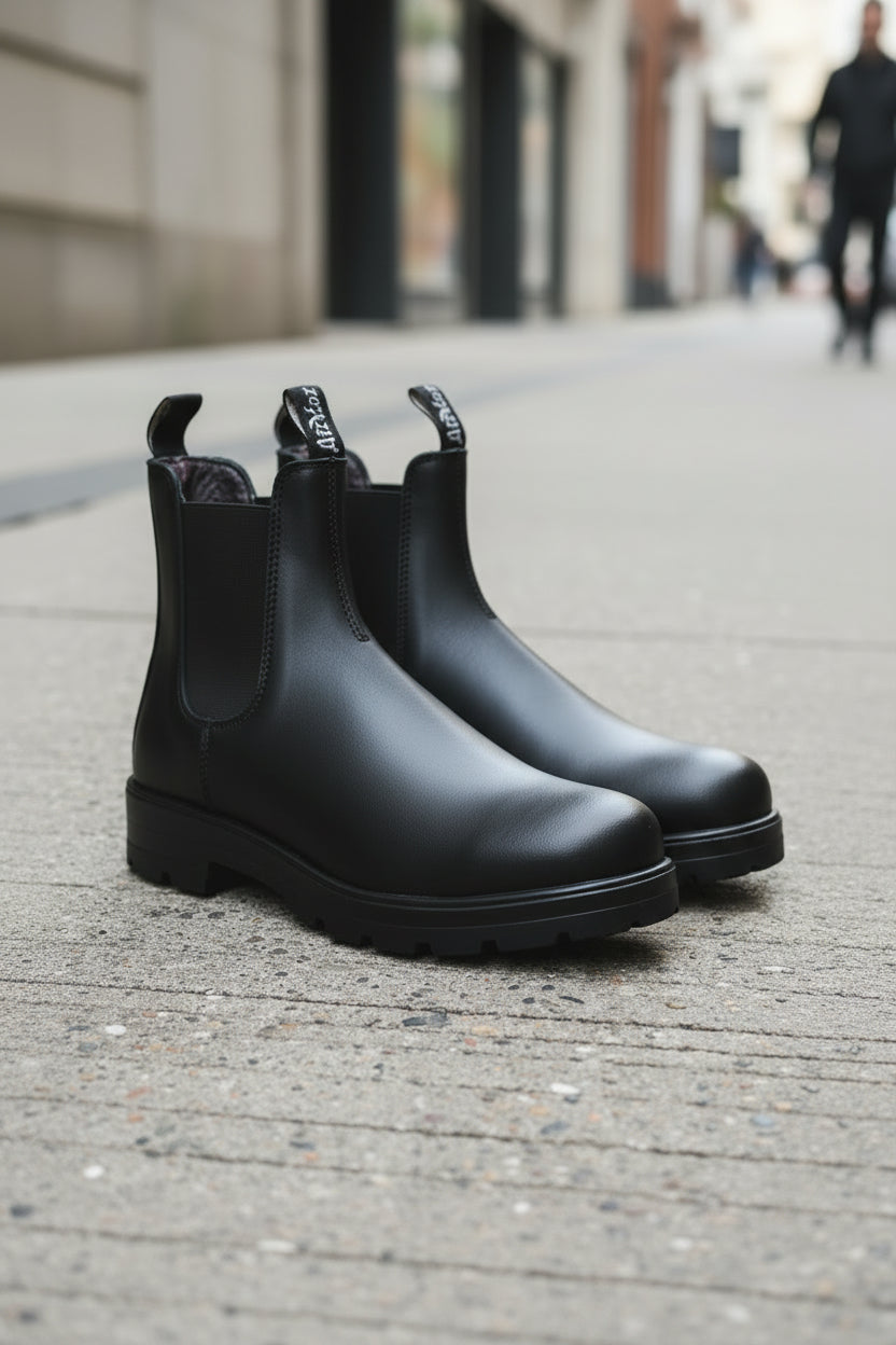 Hazel | Women's Water-Resistant Chelsea Boots – Slip-On Ankle Boots for Rain – Black