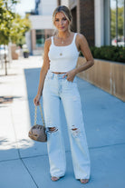 Hollis – Women's High Waist Wide-Leg Jeans – Classic Five-Pocket Denim