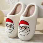 Holly | Women's Fuzzy Christmas Slippers – Plush Lining, Non-Slip Sole, Festive Motifs – Santa