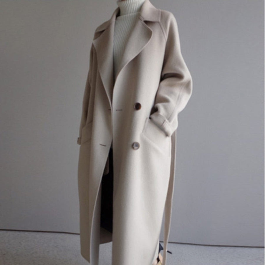 Imogen | Women's Oversized Wool-Feel Coat – Relaxed Long Line for Fall