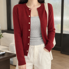 Benevolux | Women's Slim Fit Cardigan Fine Knit Button-Up