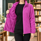 Benevolux | Women's Fleece Jacket Full-Zip Stand Collar