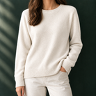 Nicole-Pearl | Women's Crewneck Sweater – Fine Cashmere-Feel Knit