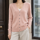 Benevolux | Women's V-Neck Cardigan Soft Knit Button-Up