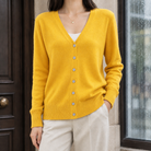 Benevolux | Women's V-Neck Cardigan Soft Knit Button-Up