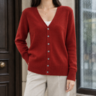 Benevolux | Women's V-Neck Cardigan Soft Knit Button-Up