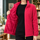 Benevolux | Women's Fleece Jacket Full-Zip Stand Collar