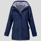 Iris | Women's Insulated Waterproof Jacket – Windproof Rain Coat with Taped Seams – Navy