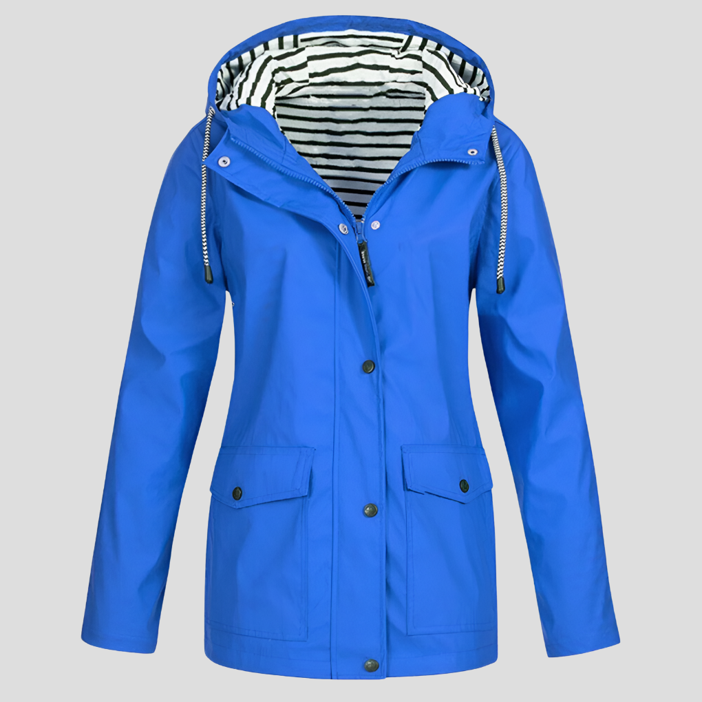Iris | Women's Insulated Waterproof Jacket – Windproof Rain Coat with Taped Seams – Blue