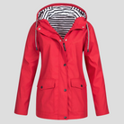 Iris | Women's Insulated Waterproof Jacket – Windproof Rain Coat with Taped Seams – Red