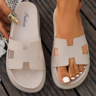 Junie | Women's Plush Lined Slippers – Cushioned, Non-Slip Sole – Beige