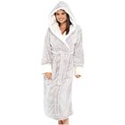 Lucia | Women's Long Teddy Fleece Jacket with Hood and Belt – Cozy Belted Coat