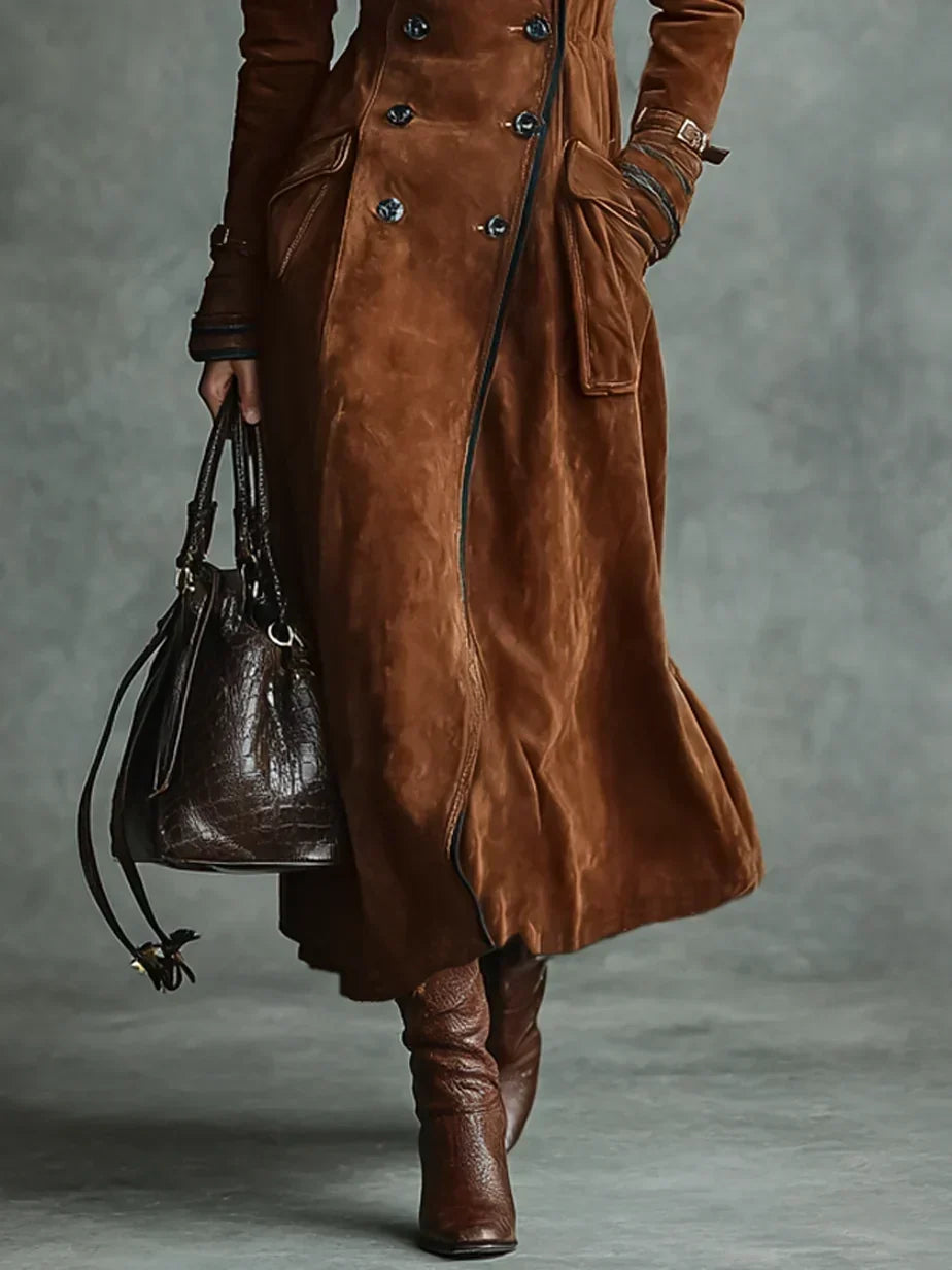 Lucille – Women's Tailored Longline Coat – Structured Front for Fall