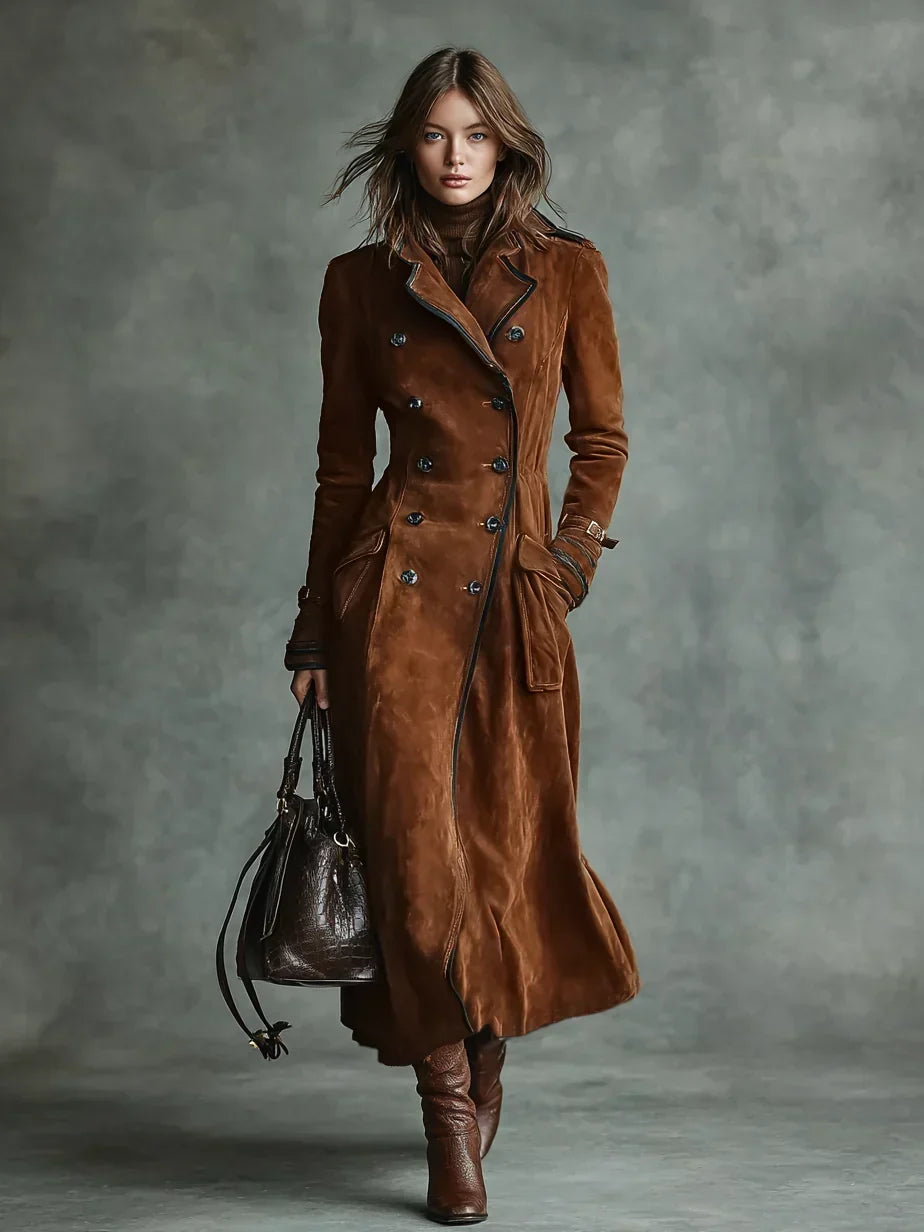 Lucille – Women's Tailored Longline Coat – Structured Front for Fall