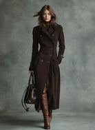 Lucille – Women's Tailored Longline Coat – Structured Front for Fall