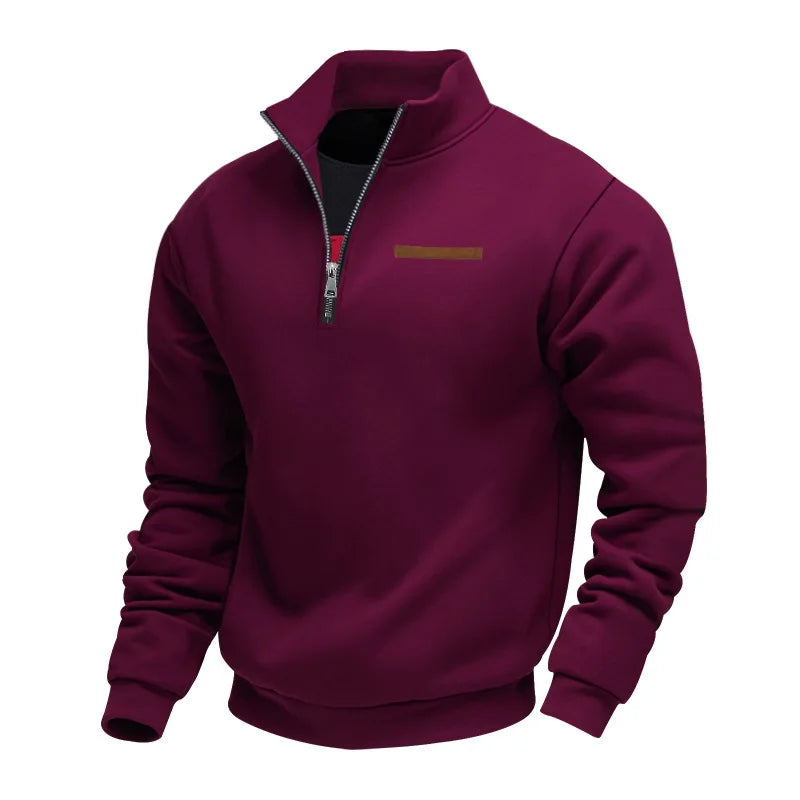 Maya | Women's Soft Relaxed Sweatshirt – Oversized Long Sleeve Pullover – Burgundy