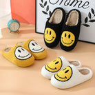 Mila | Women's Fuzzy Smiley Face Slippers – Sherpa Lined House Slippers with Thick Sole