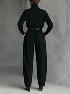 Mireille | Women's Turtleneck and Straight-Leg Pants Set – Minimal Two-Piece